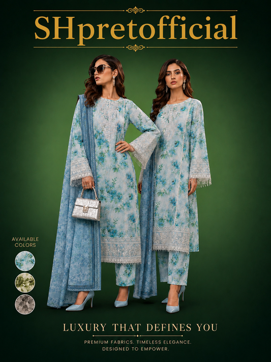 Maria B 3-Piece Luxury Suit